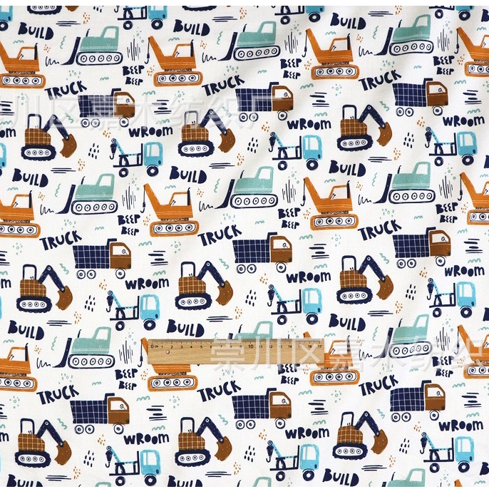 ผ้าคอตตอน 100% ทอทวิล ผ้าเมตร  หน้ากว้าง1.6 เมตร พิมพ์ลายยีราฟ กระต่าย ลายดอกไม้