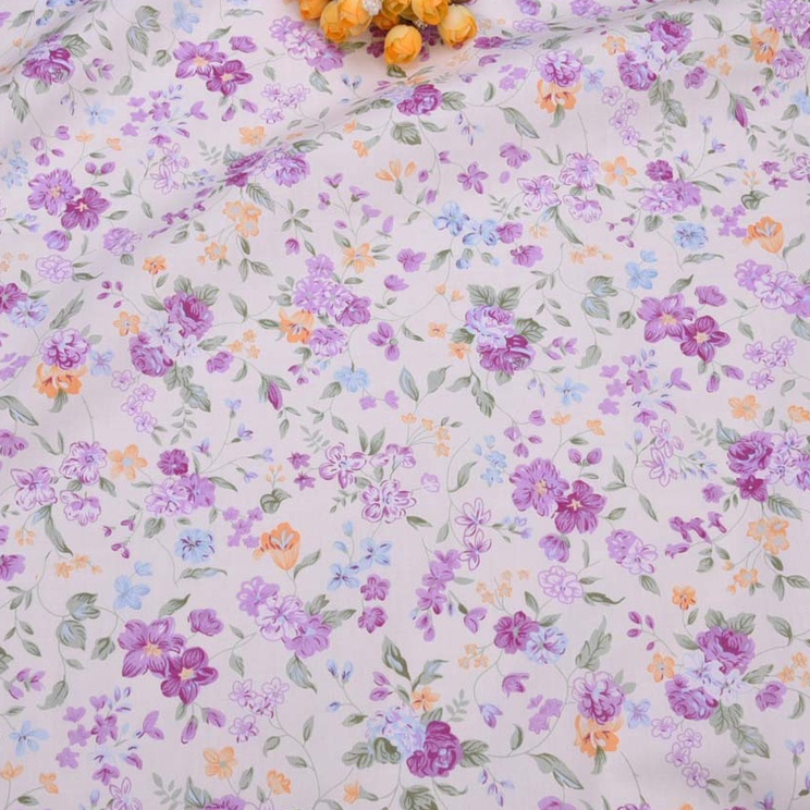 ผ้าคอตตอน 100% ทอทวิล ผ้าเมตร  ลายดอก ลายดอกวินเทจ หน้ากว้าง 1.60 เมตร