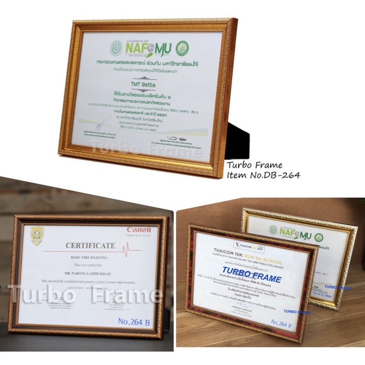 กรอบรูปเพื่อใส่ใบประกาศ ขนาด A4, 6x8", A5 , 8x10,  8x12”, 10x12”, 11x14", 10x15"  ภาพงานพิธี ของขวัญ วันเกิด งานเกษียณ
