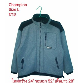 Champion Jacket Fleece ✌เสื้อกันหนาวผ้าฟลีซมือสองสำหรับผู้ชาย