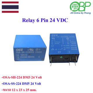 Relay 6 pin 24 VDC (รีเลย์6ขา24โวลต์)