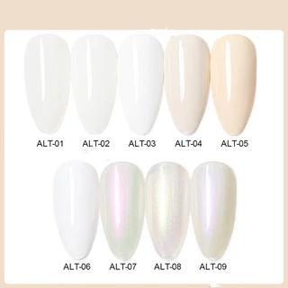 สีทาเล็บเจล AS โทนสีขาวเงาสวยแบบผู้ดี 9 เฉดสี รหัส ALT/01-09 ขนาด 15ml.ของแท้100%🌈พร้อมส่งในไทย🌈