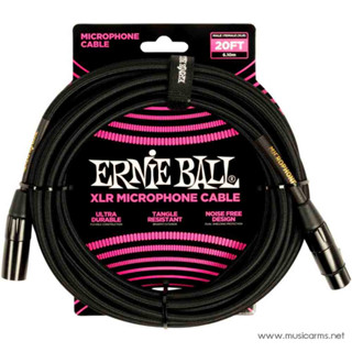 Ernie Ball Braided XLR Microphone Cable Male / Female 20Ft. สายแจ๊คไมโครโฟน Ernie Ball Music Arms