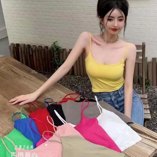 🔥New🔥 เสื้อสายเดี่ยววินเทจ  สายเดี่ยวแฟชั่น สายเดี่ยวสีพื้น เสื้อกล้าม ผ้านิ่มใส่สบาย