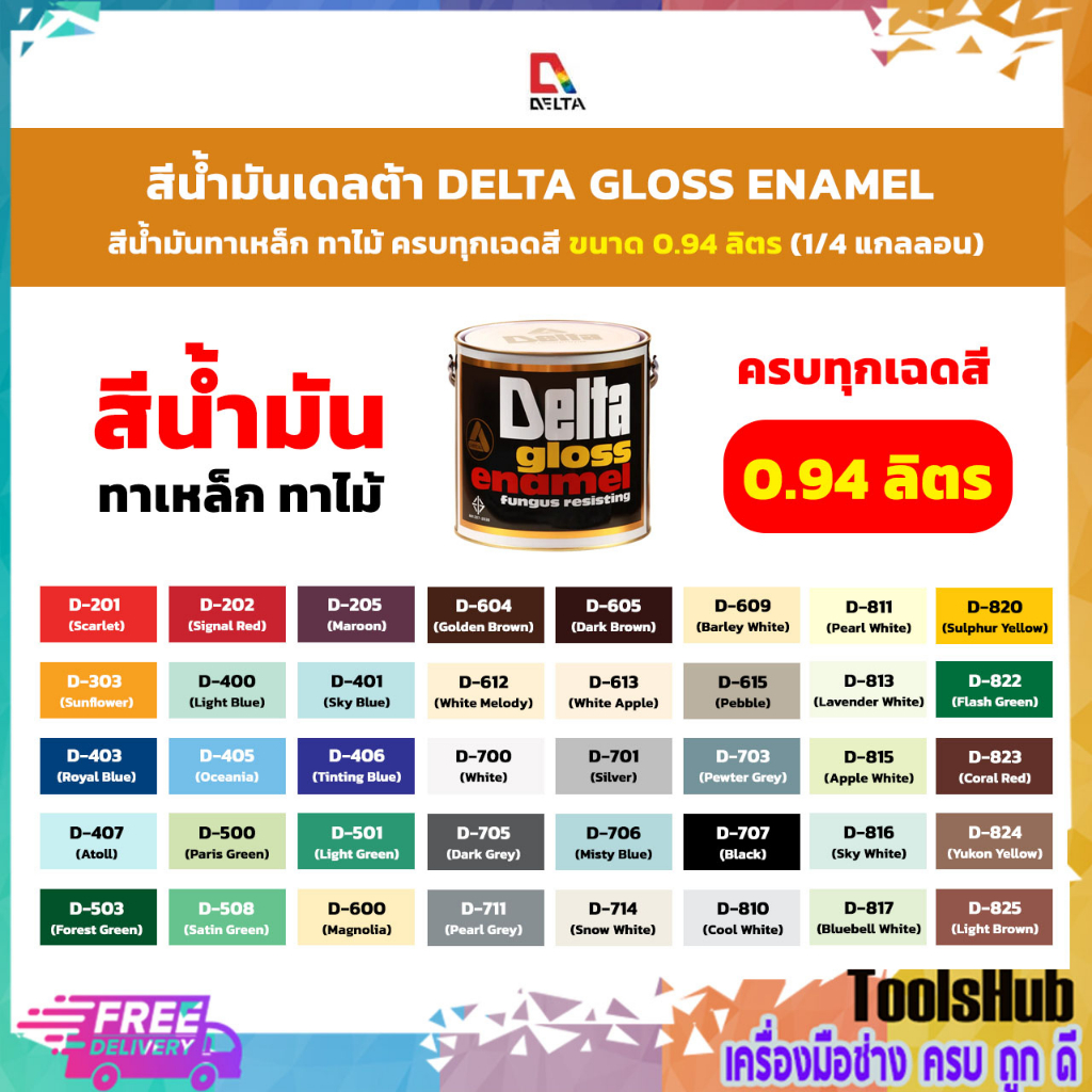 สุดคุ้ม # สีน้ำมัน DELTA ขนาด 3 ลิตร