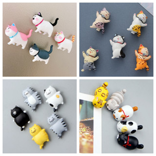 แม่เหล็กติดตู้เย็นแมวน่ารัก 3D หัวแมวหมุนได้ แม่เหล็กติดตู้เย็นแมวเต้น Cat Fridge Magnet แม่เหล็กติดตู้เย็น