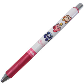 ปากกา Pentel Energel จากญี่ปุ่น ลาย Kirby สีขาวชมพู หัว 0.5 หมึกสีดำ