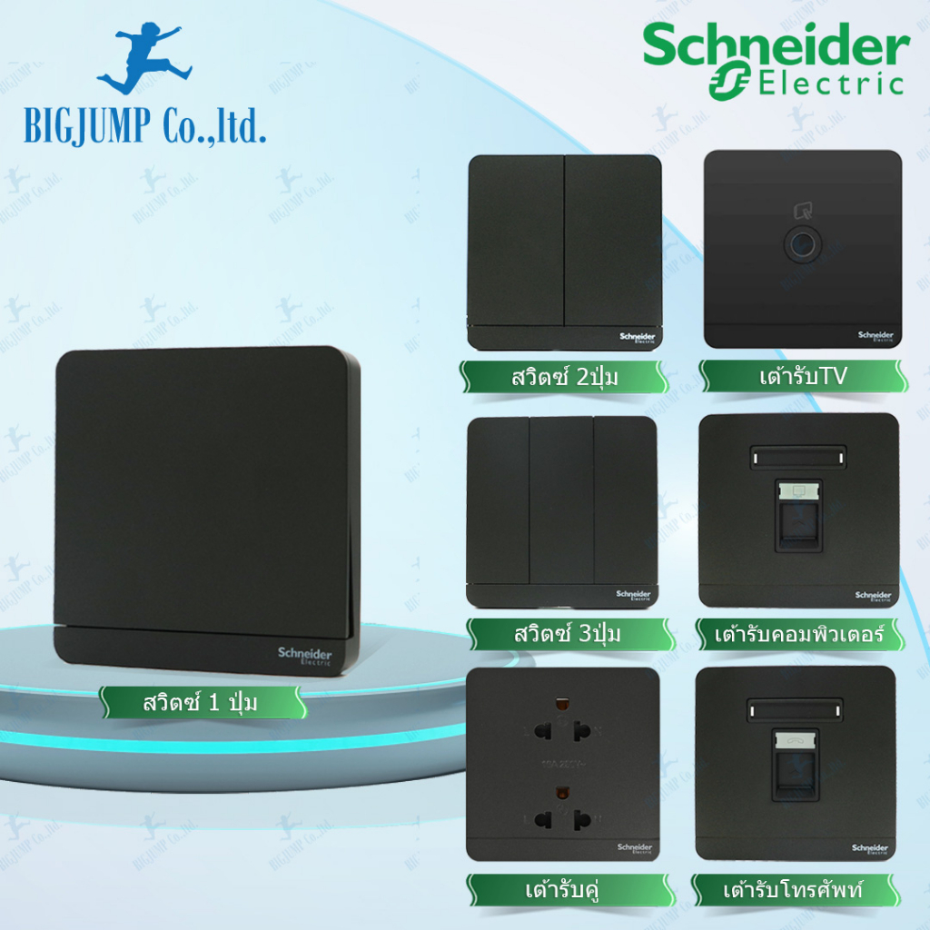 Avatar On E รุ่นสีดำ DG สวิตซ์ไฟ ชไนเดอร์ ดีไซน์ เรียบหรู ทันสมัยเหมาะตกแต่ง By Schneider Electric – โปรปัง