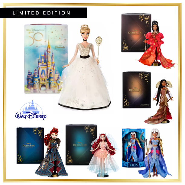 พร้อมส่ง ตุ๊กตา Limited Edition Doll - Disney Designer Collection  Merida,Ariel,Kida,Rapunzel,Cinder