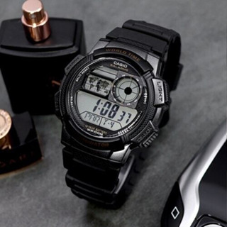 นาฬิกา Casio แท้  รุ่น AE-1000W-1A นาฬิกาผู้ชาย สายเรซิ่น แบต 10 ปี กันน้ำ 100 เมตร -ของแท้ 100% รับประกันศูนย์ CMG