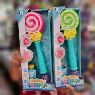 30cm. Lollipop สีใหม่ (new)คฑาอมยิ้มเป่าฟองไฟเสียง​ (จำหน่ายคู่)​