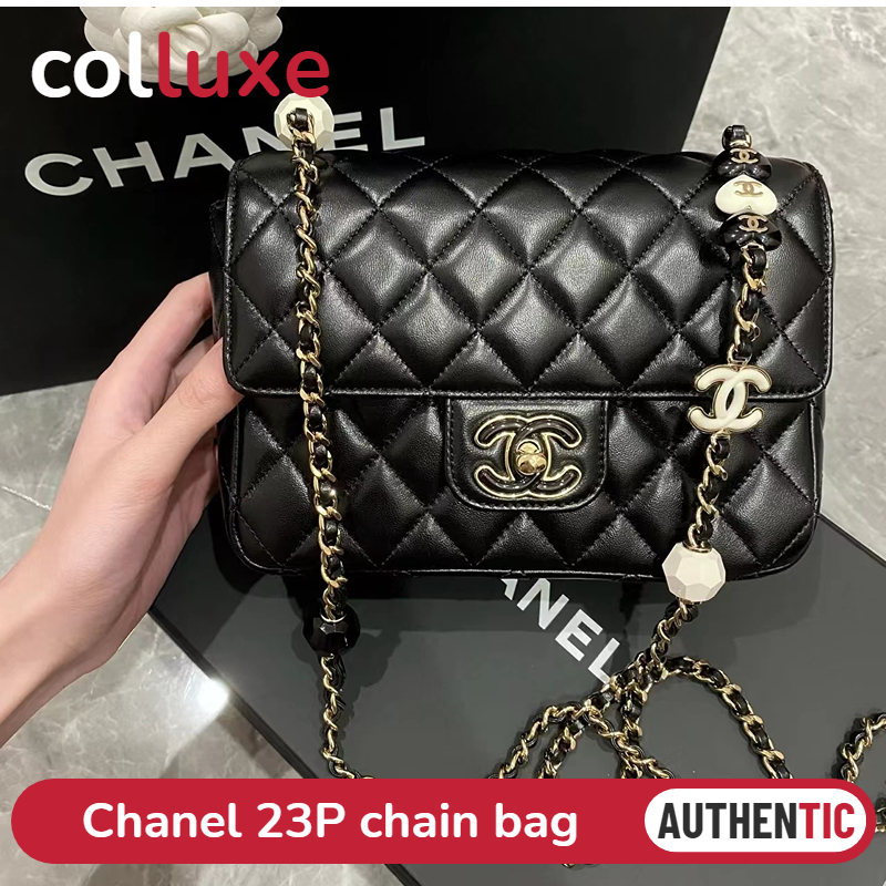 👜ชาแนล Chanel 23P สุภาพสตรี/ปิดฝาพับ/กระเป๋าสะพาย/กระเป๋าสะพายข้าง