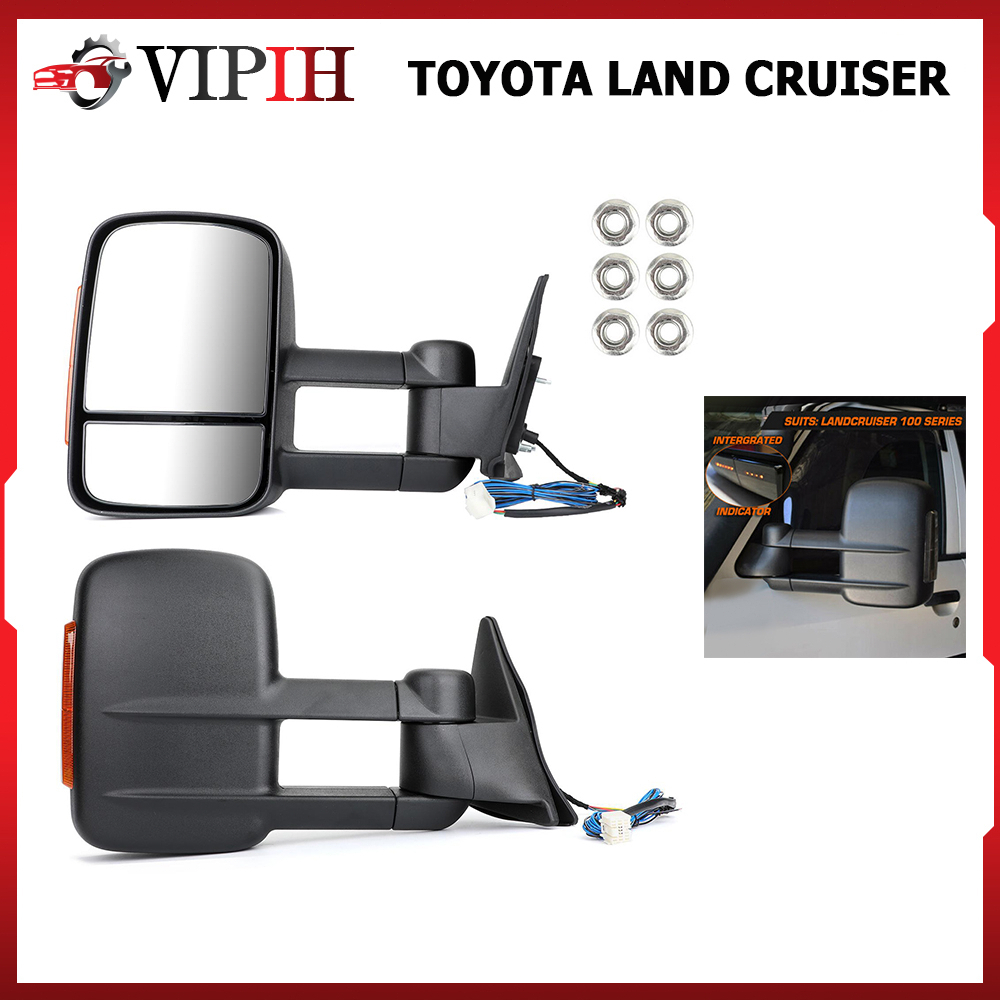 กระจกมองหลัง Toyota Land cruiser 100 Series 1998-2007 พับด้วยตนเอง กระจกมองหลังรถยนต์ กระจกมองข้างรถยนต์