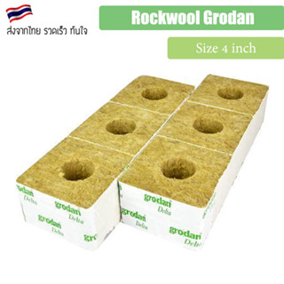 Rockwool 4cm / 4inch / 6inch / แบบแผ่น / ร็อควูล 3/5/10 ชิ้น เพาะปลูกต้นกล้าเมล็ดพันธ์ุ เพาะชำ ไฮโดรโปนิกส์ ROCKWOOLS