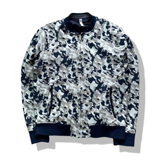 Zara Man Navy Camo Bomber Jacket รอบอก 44”