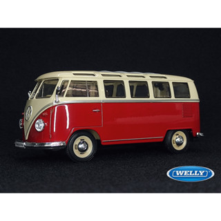 1963 VOLKSWAGEN T1 BUS Light Red Color 1/24 (welly)