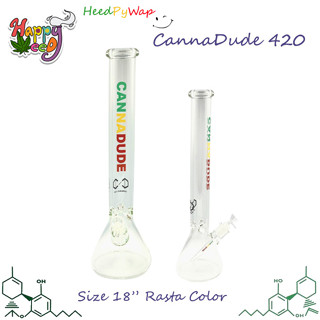 แจกันแก้ว CannaDude 420 Rasta Color บ้องแก้ว 420 ขนาด 18 นิ้ว