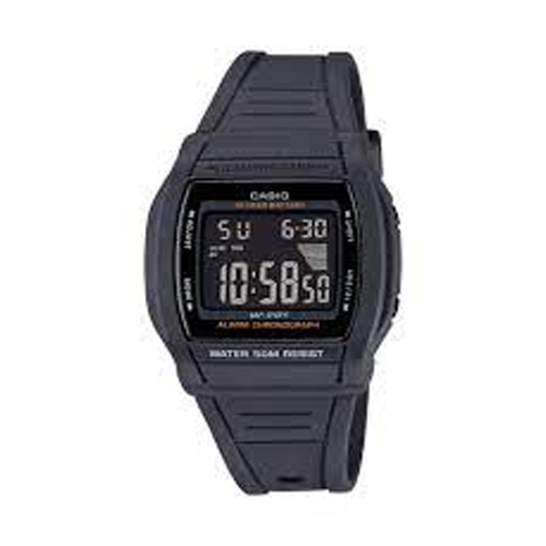 CASIO นาฬิกาข้อมือ สายเรซิ่น รุ่น W-201,W-201-1B,W-201-1BVDF