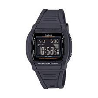 CASIO นาฬิกาข้อมือ สายเรซิ่น รุ่น W-201,W-201-1B,W-201-1BVDF