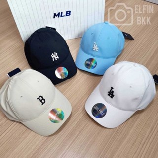 💥รุ่นใหม่💥 MLB Basic Cool Field Cap -NY/LA/B Boston หมวกแก๊ป โลโก้เล็ก สีเบจ/ดำ/ฟ้า/ขาว เย็น ระบายอากาศ