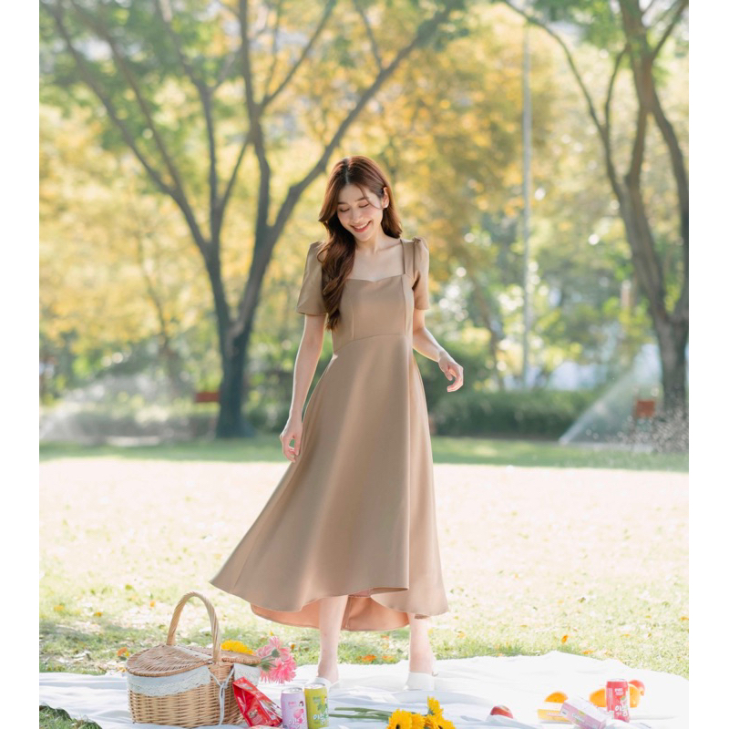 BROWN.BKK – IRENE DRESS สดใสละมุนละไมแบบมินิมอลสไตล์โคเรีย ออนนี่อย่างเราต้องตามเก็บ! ราคา ถูกที่สุด ดีลบีเคเค