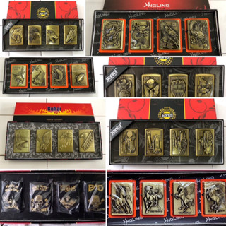 ชุดไฟแช็คสไตล์ซิปโป้ Zippo  ลายปั๊มนูน งานสกรีน เติมน้ำมันรอนสัน