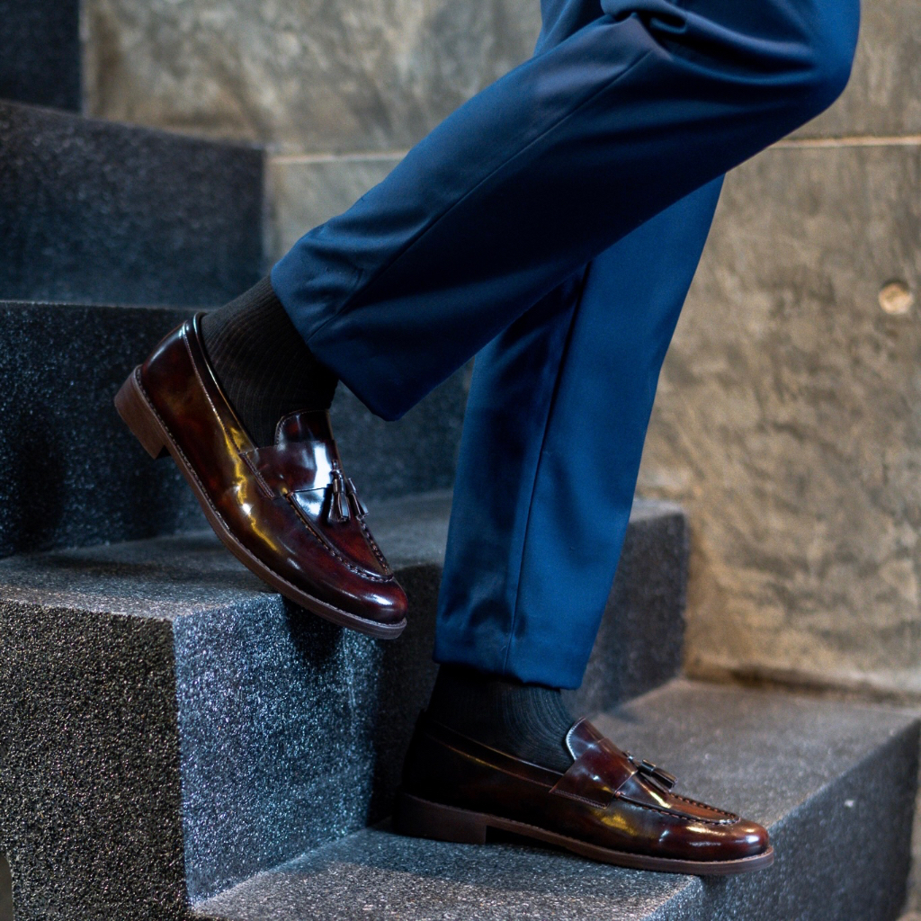 British รองเท้าหนัง รุ่น Premium Wild Tassel Loafers #4