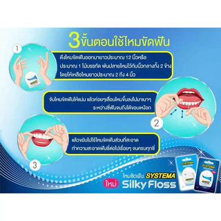 ไหมขัดฟัน ซิสเท็มมา ซิลค์กี้ฟลอส Systema Silky Floss ขนาด 50 เมตร