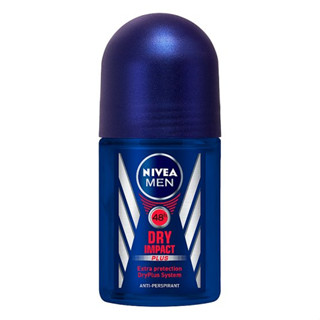 NIVEA นีเวีย ฟอร์เมน โรลออนระงับกลิ่นกาย สูตรดราย อิมแพ็ค ขนาด 25 มล.