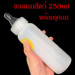 ขวดนมลูกหมู ขวดนมหมู 250ml พร้อมจุก พร้อมใช้งาน