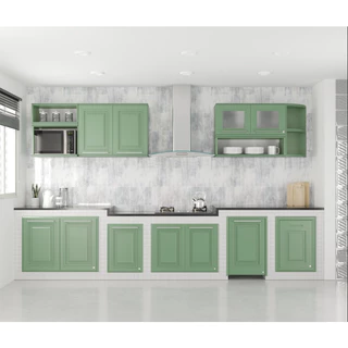 King Platinum ตู้แขวนคู่ รุ่นเคิร์ฟ / รุ่นเพิร์ล ขนาด 90x67.8x34 ซม. (พิตาชิโอ)