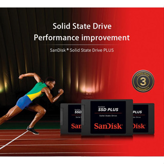 [ท้องถิ่นไทย]SanDisk SSD PLUS 3D NAND 2.5" SATA3.0 120GB/240GB/480GB/1TB จัดส่ง 1-3 วัน รับประกัน 3 - Y