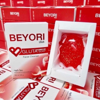 สบู่กลูต้าแม่มุ้ย พร้อมส่ง‼️ (Beyori gluta soap) ปริมาณต่อก้อน 100 กรัม แท้100% รับตรงจากแม่มุ้ย