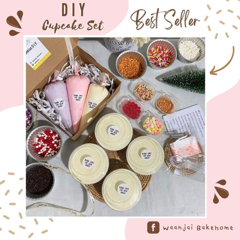 DIY Cupcake​ คัพเค้กแต่งหน้าเอง พร้อมอุปกรณ์