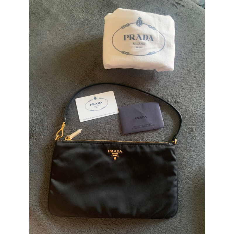 กระเป๋า Prada black nylon