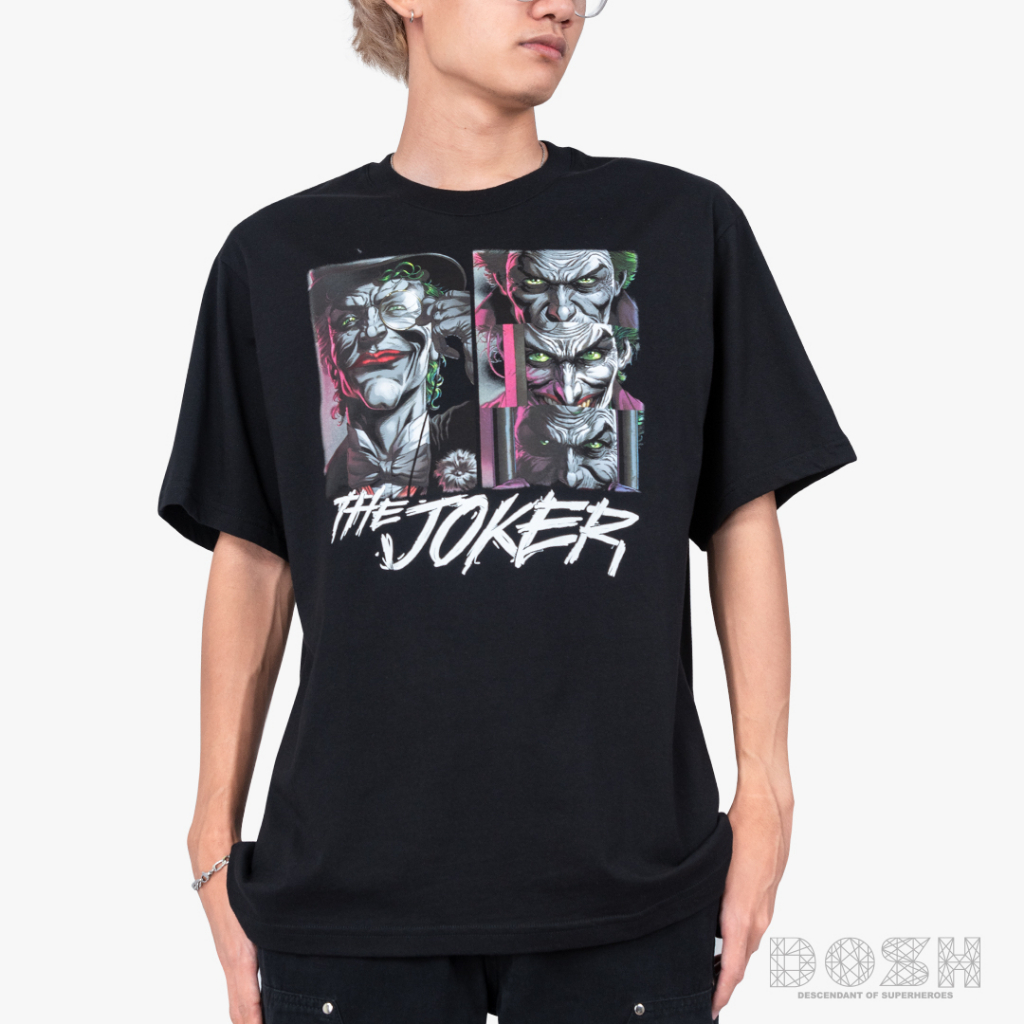 DOSH MEN'S OVERSIZED T-SHIRTS JOKER เสื้อยืดโอเวอร์ไซส์ DBMT5294-BL (M-2XL)