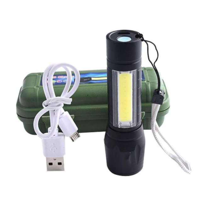 ไฟฉายแรงสูง ความสว่างสูงชาร์จแบตได้ ปรับได้ 3 รูปแบบ กันน้ำ กันกระแทก LED Flashlight USB Charger รุ่น APL-511
