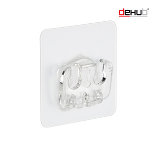 DeHUB Vacuum Pad ที่แขวนแปรงสีฟัน แบบ 2 แปรง ตะขอแขวนติดผนัง ไม่ต้องเจาะ (Vacuum Pad Toothbrush Holder (2brush)