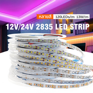 ไฟเส้น หลายสี LED 2835 นำไฟตกแต่ง ไฟปีใหม่ ไฟเส้นสายยาว ไฟติดห้อง ยืดหยุ่น 12V 24V เปลี่ยนฟรี มี 9 สี ให้เหลือก  5M/ 10M