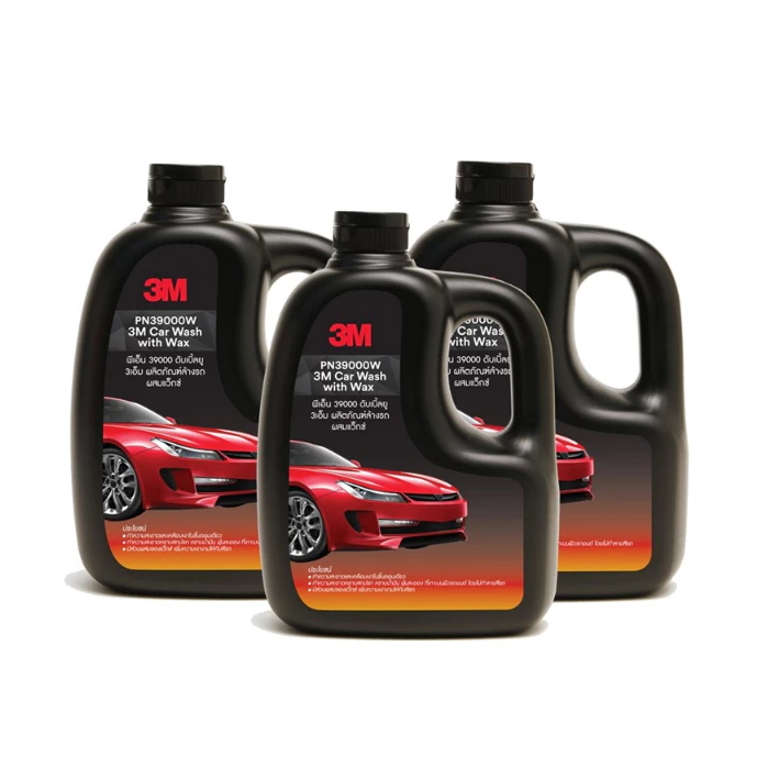 3M (3 ขวด) แชมพูล้างรถ น้ำยาล้างรถ PN39000W สูตรผสมแวกซ์ 2 in 1 ขนาด 1000ml. thumbnail 3