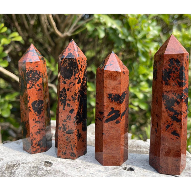 1 Pc Mahogany Obsidian Tower,Red Obsidian Point, Reiki Chakra, Crystal Tower, Healing Crystal, Energ