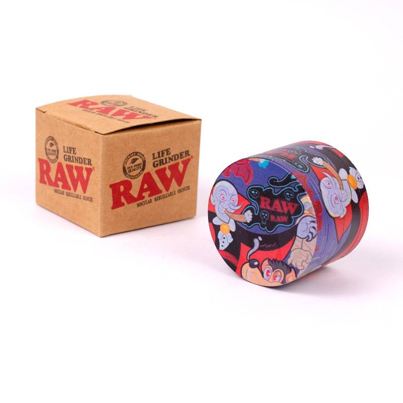 (ไทย)ที่บดสมุนไพร โลหะผสมสังกะสี 4 ชั้น Grinder RAW