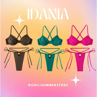 Idania Bikini ชุดว่ายน้ำ บิกินี่มีโครง สายฝอ ดีเทลแซ่บแบบตัวแม่ (พร้อมส่ง)