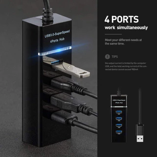 USB ความเร็วสูง 4 พอร์ตฮับ USB 3.0 USB HUB Adapter สำหรับ PC แล็ปท็อปอุปกรณ์เสริมคอมพิวเตอร์
