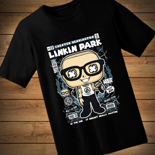 #032 เสื้อยืดลายการ์ตูน LINKIN PARK เสื้อยืดสีดำ เสื้อใส่เล่น เสื้อยืด เสื้อคอกลม ใส่สบาย เสื้อสกรีน เสื้อสั่งทำ เสื้อ