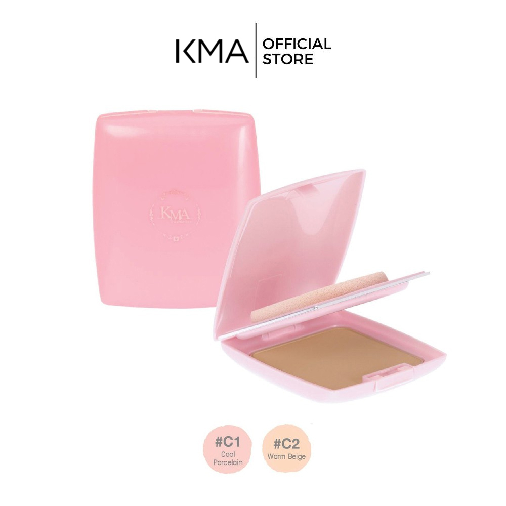 KMA แป้งพัฟ แป้งผสมรองพื้น อำพรางริ้วรอย จุดด่างดำ ผิวเรียบเนียน BB Brilliant Cake SPF 25 PA++ 10g. (clearance sale)