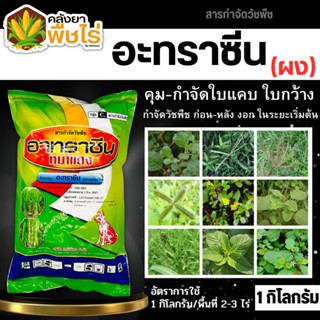 🌽 อะทราซีน (ผง) ตราหมาแดง (อะทราซีน80%) 1กิโลกรัม คุมก่อนวัชพืชใบแคบงอกในไร่อ้อย