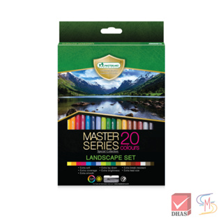 Master Art สีไม้ ดินสอสีไม้ มาสเตอร์ซีรี่ย์ 20 สี รุ่น แลนด์สเคพ จำนวน 1 กล่อง