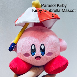 ตุ๊กตา เคอร์บี้ กางร่ม Parasol Kirby Copy Ability Series S Size Plush Kirby Umbrella Mascot 5” ป้ายน้ำเงิน มือสอง งานสวย