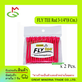 ทีพลาสติก สีแดง ไม่มีโลโก้ 3-1/4" (8 cm.) 92944 / BX 10 K FLY TEE RED 3-1/4" 92944 -1